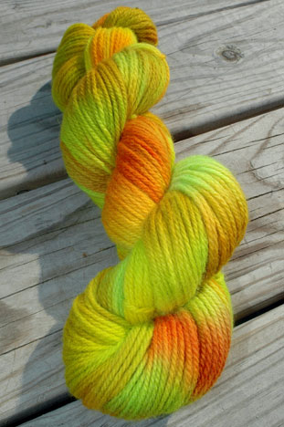 Acid-dye handpainted yarn