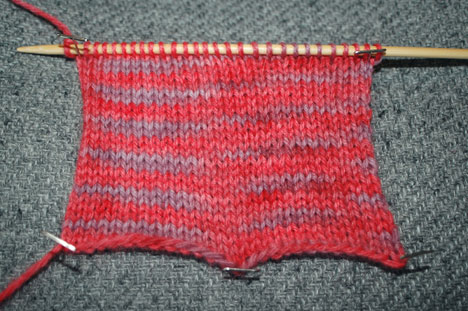 Kool-Aid yarn swatch